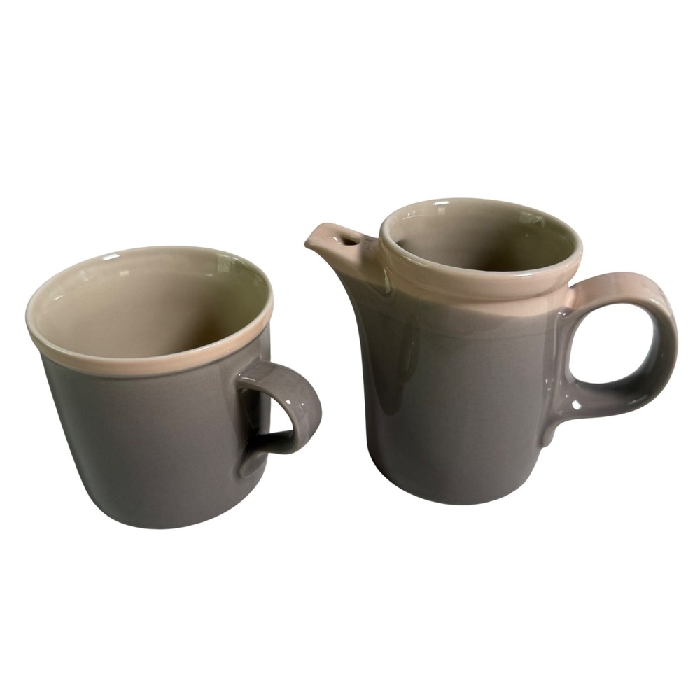 Mikasa Discovery Aruba P3004 Creamer and Mug Morning Set Taupe Cream Japan MCM